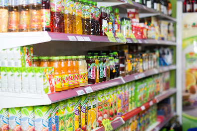 Etiketten Saftflaschen Supermarkt 2